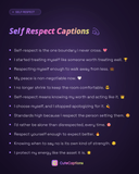 Self Respect Captions
