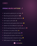 Spring Selfie Captions