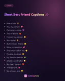 Short Best Friend Captions