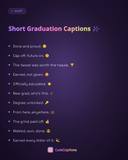 Short Graduation Captions