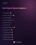 Short Nature Beauty Captions
