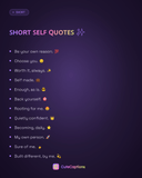 Short Self Quotes