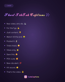 Short TikTok Captions