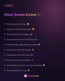 Simple Facebook Captions