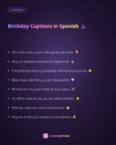 Birthday Captions in Spanish