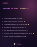 Summer Vacation Captions