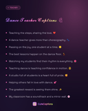 Dance Teacher Captions