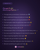 Through It All Anniversary Captions