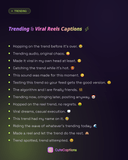 Trending & Viral Reels Captions