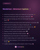 Wanderlust / Adventure Captions