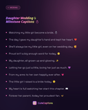 Daughter Wedding & Milestone Captions