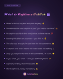 What to Caption a TikTok